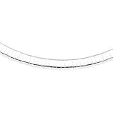 Sterling Silver Solid Domed Omega Chain - 7 inches