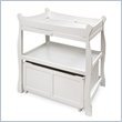 Badger Basket Wood Changing Table with Lower Storage Cart in White
