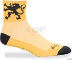 SockGuy Men's Lion Of Flanders Socks, Yellow, Small/Medium On Sale