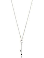 Reversible Cross Pendant with Black Enamel on 24" Wheat Chain Sterling Silver 68952