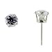 Sterling Silver 5 mm (0.50 Carat Size each) Brilliant Cut Cubic Zirconia Stud Earrings