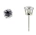 Sterling Silver 5 mm (0.50 Carat Size each) Brilliant Cut Cubic Zirconia Stud Earrings