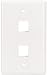 Dual Port Keystone Jack Wall Plate White