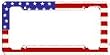 USA Patriotic #1 License Plate Frame (Made of Plastic)