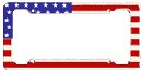 USA Patriotic #1 License Plate Frame (Made of Plastic)