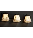 IMAGE OF Justice Design Group FAL-8923-50-NCKL Modular LumenAria 3 Light Bath Vanity Light in Brushed Nickel with Faux Alabaster glass