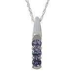 Asher Tanzanite Three Stone Pendant