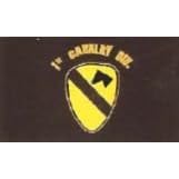 1st Cavalry Flag Polyester 3 ft. x 5 ft. - Black