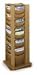 Literature Racks - SAFCO 48-Pocket Rotary Literature Display Rack, Mahogany (Case of 2)