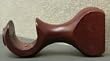 Round Support Center Bracket in a rich Mahogany finish for a 1-3/8" dowel rod [CAPITOL CITY LUMBER]