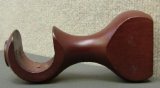 Round Support Center Bracket in a rich Mahogany finish for a 1-3/8" dowel rod [CAPITOL CITY LUMBER]