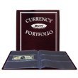 BCW - BURGUNDY Currency Portfolio - (Dollar Bill Combo Storage Album) - Currency and Coin Collecting Supplies