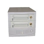 CRU 2-BAY DATAPORT SUBSYTEMS W/INTEGRATED DATAPORT VI SCA CARRIERS (White) (#0021-2112-9210) (Retail