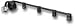 Standard Duty Square Triple Coil Mud Flap Bracket Set