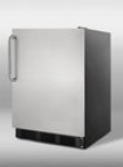 Summit Refrigeration AL752BSSTB - 1 Section 5.5 cu ft Undercounter Refrigerator, Black with SS Door