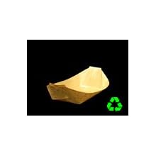 Packnwood Bamboo Leaf Boat, 8.2" Length x 3.9" Width x 1.1" Height (12 Packs of 100)