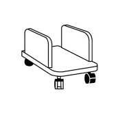 ALERA / ALEVA311220MY / Valencia Series Mobile CPU Cart, 10-1/2w x 19d x 9-1/2h, Mahogany / Sold as 1 EA