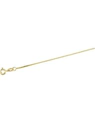 CleverEve Designer Series 14K Yellow Gold .75mm Polished Solid Box Chain 7"
