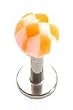 Surgical Steel Ball UV Orange Labret Sold as a Pair
