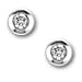 9 carat White Gold 15pts Diamond rub-over set solitaire stud earrings