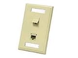 New Cables To Go 2-Port CAT5e Configured Wallplate Ivory Constructed With Top Quality Materials