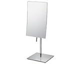 Brushed Nickel Finish Minimalist Vanity Stand Mirror