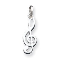 Buy Sterling Silver Music Note Charm made by JewelryWeb now!