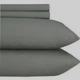 1200 Thead Count TWIN Size EXTRA LONG,Egyptian 3pc Bed Sheet Set, Deep Pocket, GRAY