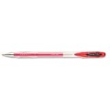 uni-ball EX2 Gel Stick Rlr Ball Pen, Chrm w/ Red Trim Brl, Med, .7 mm, Red Ink - Same Day Shipping (orders by 3 pm), Next Day Delivery (in most cases)