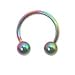 Titanium Nose Ring Hoop Septum Cartilage Captive Bead Rainbow 5/16