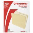 Essentials File Fldrs, 1/3 Cut, Top Tab, Letter, Manila, 100/box