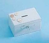 Buddy Products 505-1 Recycled Steel Stamp and Coin Box with Lock, Gray