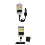 Car / Auto and Wall / AC Essential Charger Kit w/ Tip Exchange for the Garmin iQue 3200 - Gomadic Brand