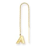 14K Arizona Diamond Backs A Logo Threader Earrings