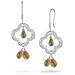 4.00 Cts Clover Shaped Citrine Dangle Earrings in title=