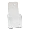 Office Depot Brochure Rack, Brochure Size, 7 3/4in.H x 4 3/8in.W x 3 1/4in.D, Clear