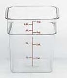 Cambro 4 Qt. CamSquare Food Storage Containers, 6/PK, Clear, 4SFSCW-135