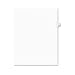 Avery Numeric Divider, "82", Side Tab, 11"x8-1/2", 25/PK, White