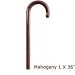 Hard Wooden 1 X 36 Inches Canes, Mahogany Color - 1 / Box