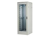 DIGITUS Netzwerkschrank 48,3cm 19Zoll 42HE H2022mmxB800mmxT1000mm grau mit Glastuer inkl. 28xMontageschrauben-Set bis 700KG IP40