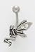 Cute Silver Jeweled Fairy Belly Button Ring Cute Silver Jeweled Fairy Belly Button Ring
