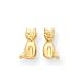14k Cat Childrens Earrings