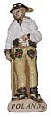 Handcrafted Marble Magnet - Zakopane - Male Highlander