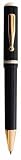Delta Via Veneto Black with Gold Ballpoint Pen - DV80080