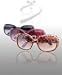 BG Swarovski Crystals Element Crystal Beads Rhetro Disco Fashion Sunglasses in Fancy Gift Case with 