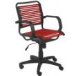 Bungee Flat Mid Back Chair (Red / Graphite Black) (33H x 25W x 25D)