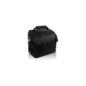 Premium DSLR Camera mini DV Camcorder Nylon Bag (Black) for Aiptek camcorder by CellularFactory