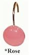 Color Rounds Shower Hooks Set of 12 - Rose