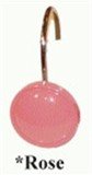 Color Rounds Shower Hooks - Rose