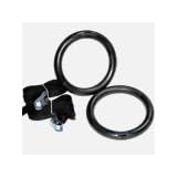 Elite Rings II - Fitness Ring Training Crossfit Gym Gymnastics - Black